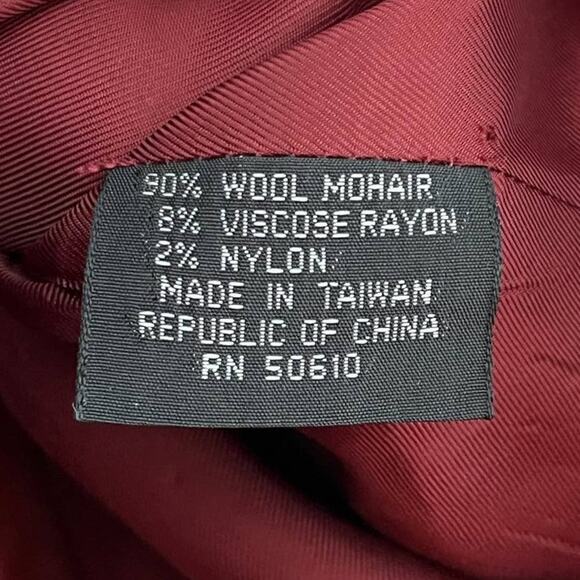 VTG SASSON Boucle Knit Structured Blazer  Mohair Wool  SZ 12 - Picture 9 of 11